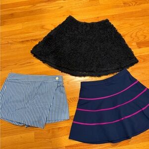 Three Women's Skirt Collection size 4 - Black, Blue, and Striped Club Monaco